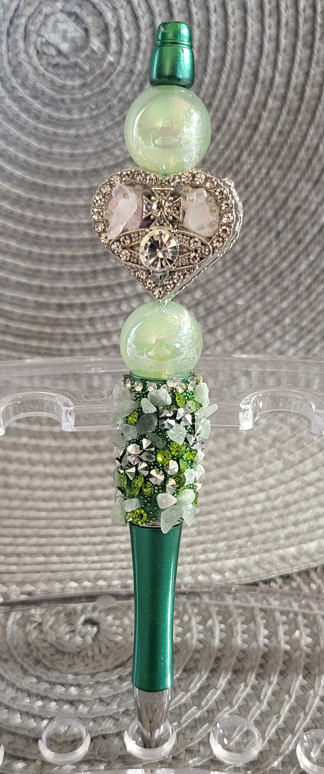 Rhinestone Heart Pen
