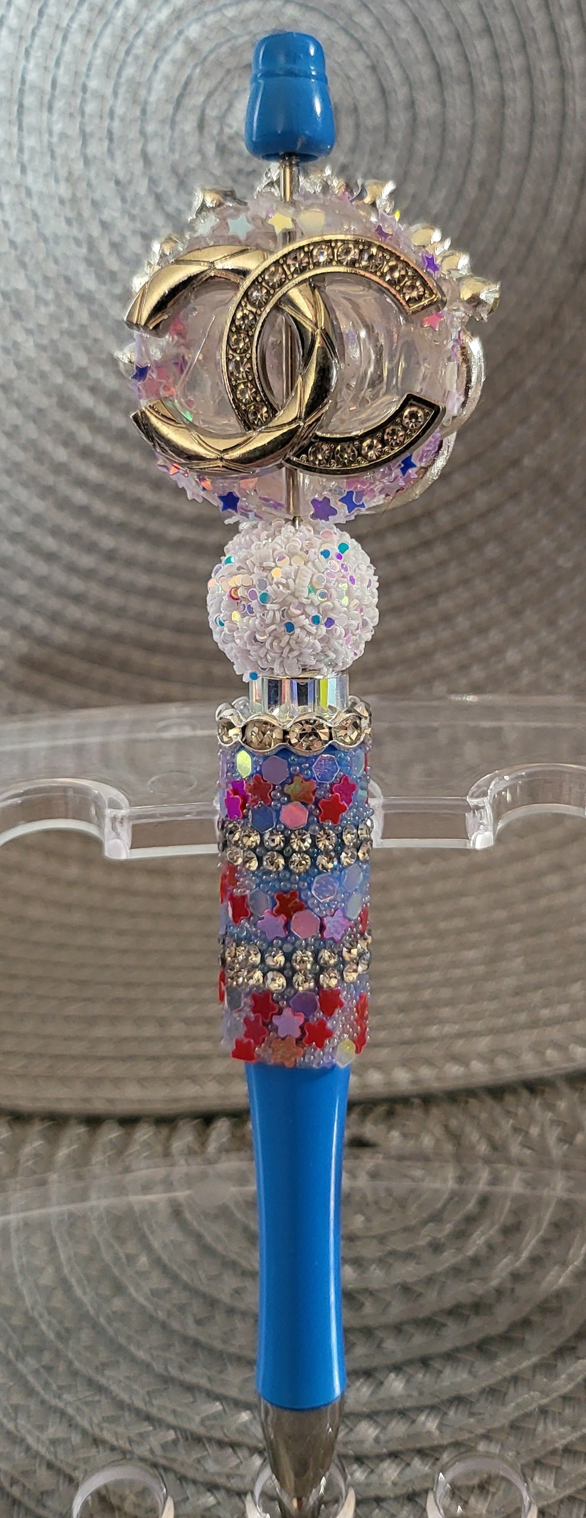 Bolígrafo Conejito de Cristal Morado