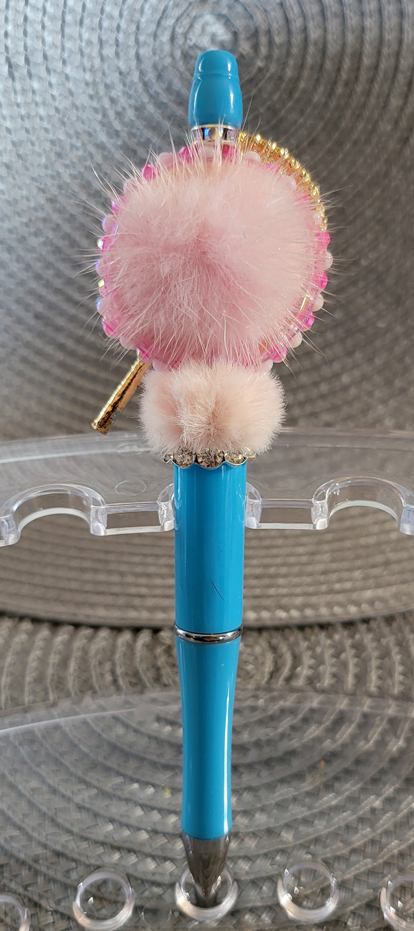 Bolígrafo con ventosa rosa