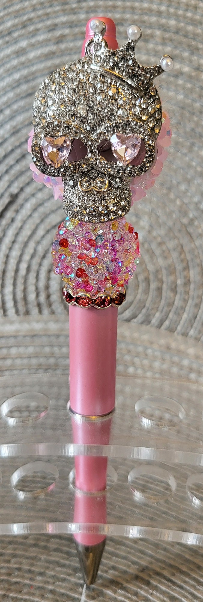 Crowned Skull Rhinestone Pen
