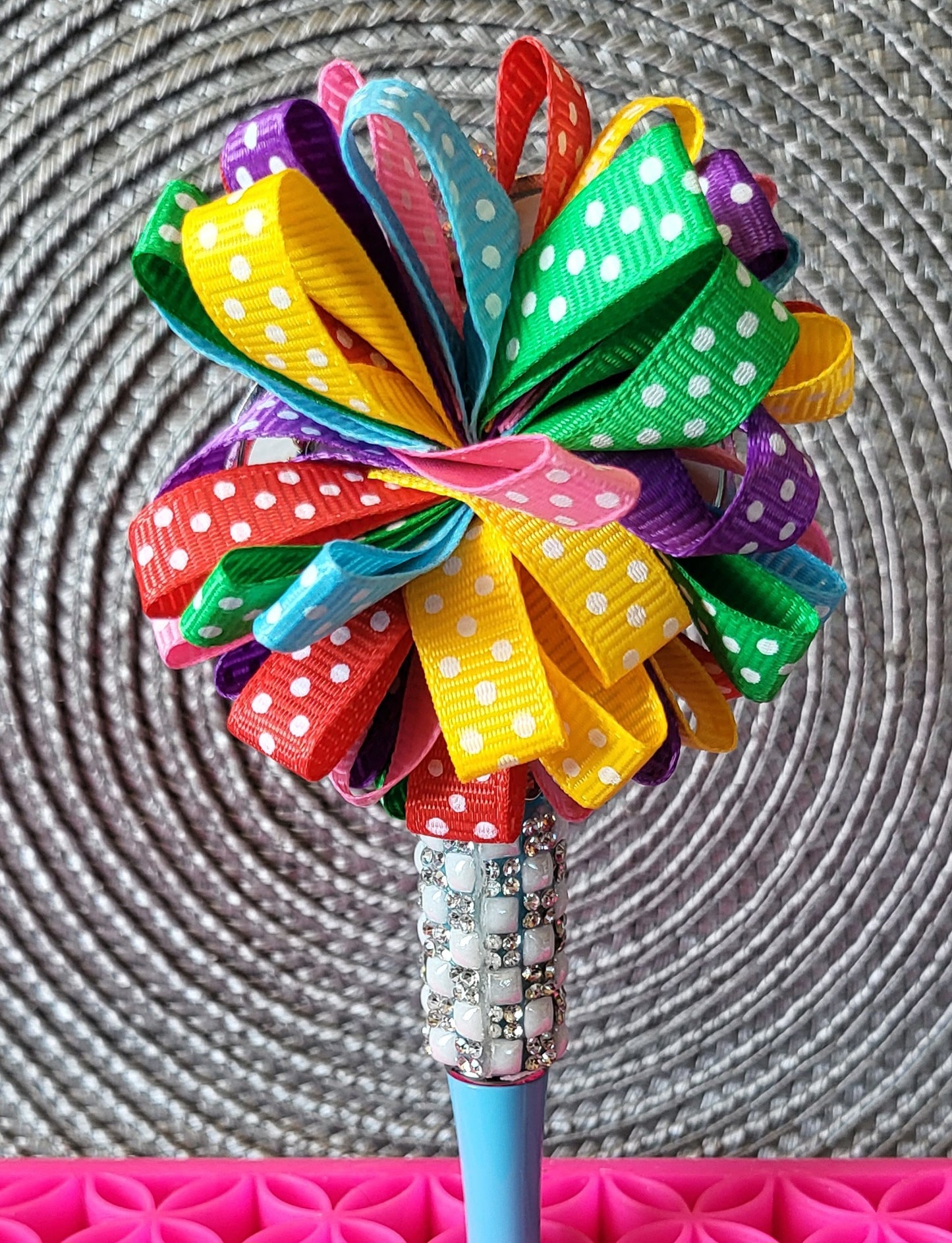 Colorful Floral Mirror Pen