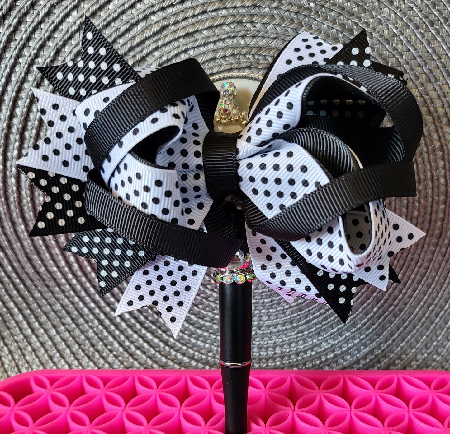 White Pearl Mirror with a Gorgeous Large Bow