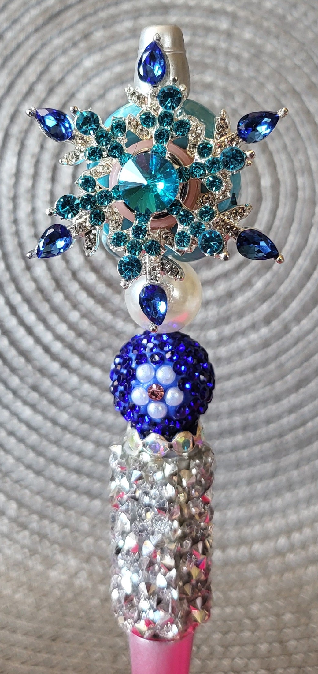 Blue Crystal Snowflake Pen