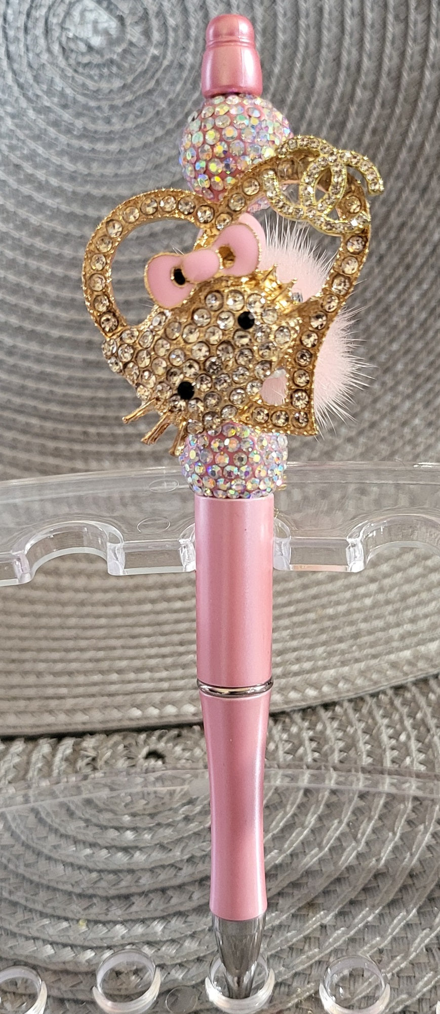 Rhinestone Hello Kitty Heart Pen