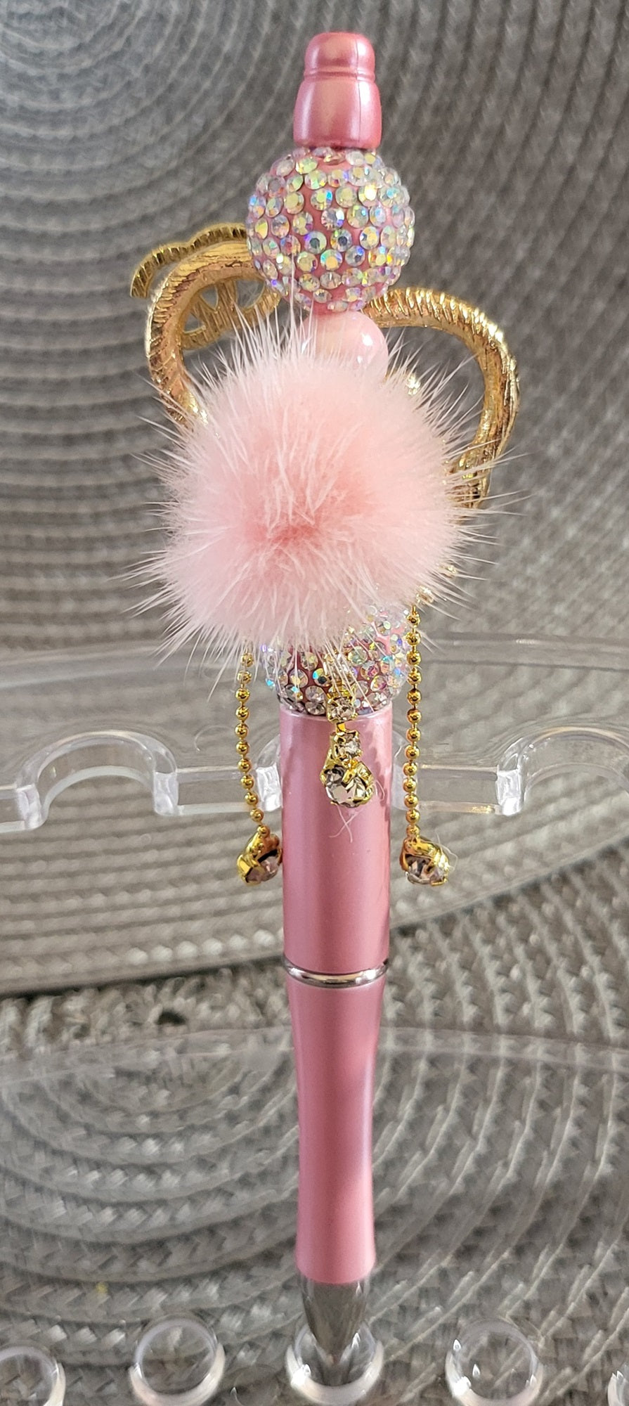 Rhinestone Hello Kitty Heart Pen