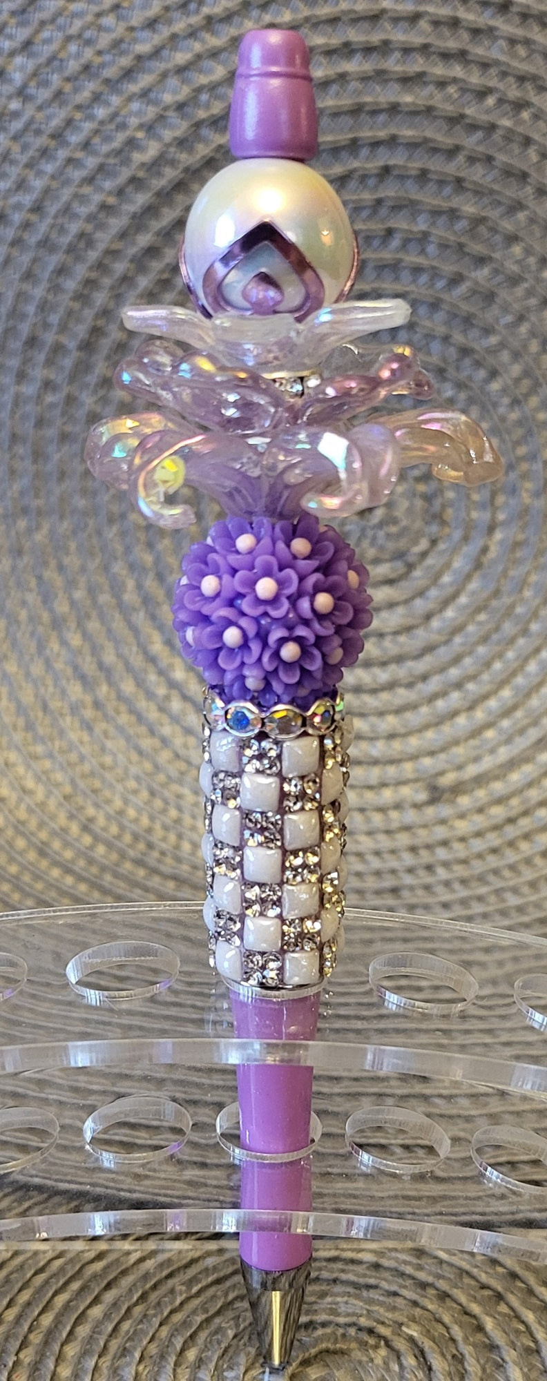 Purple 3D Flower Pen
