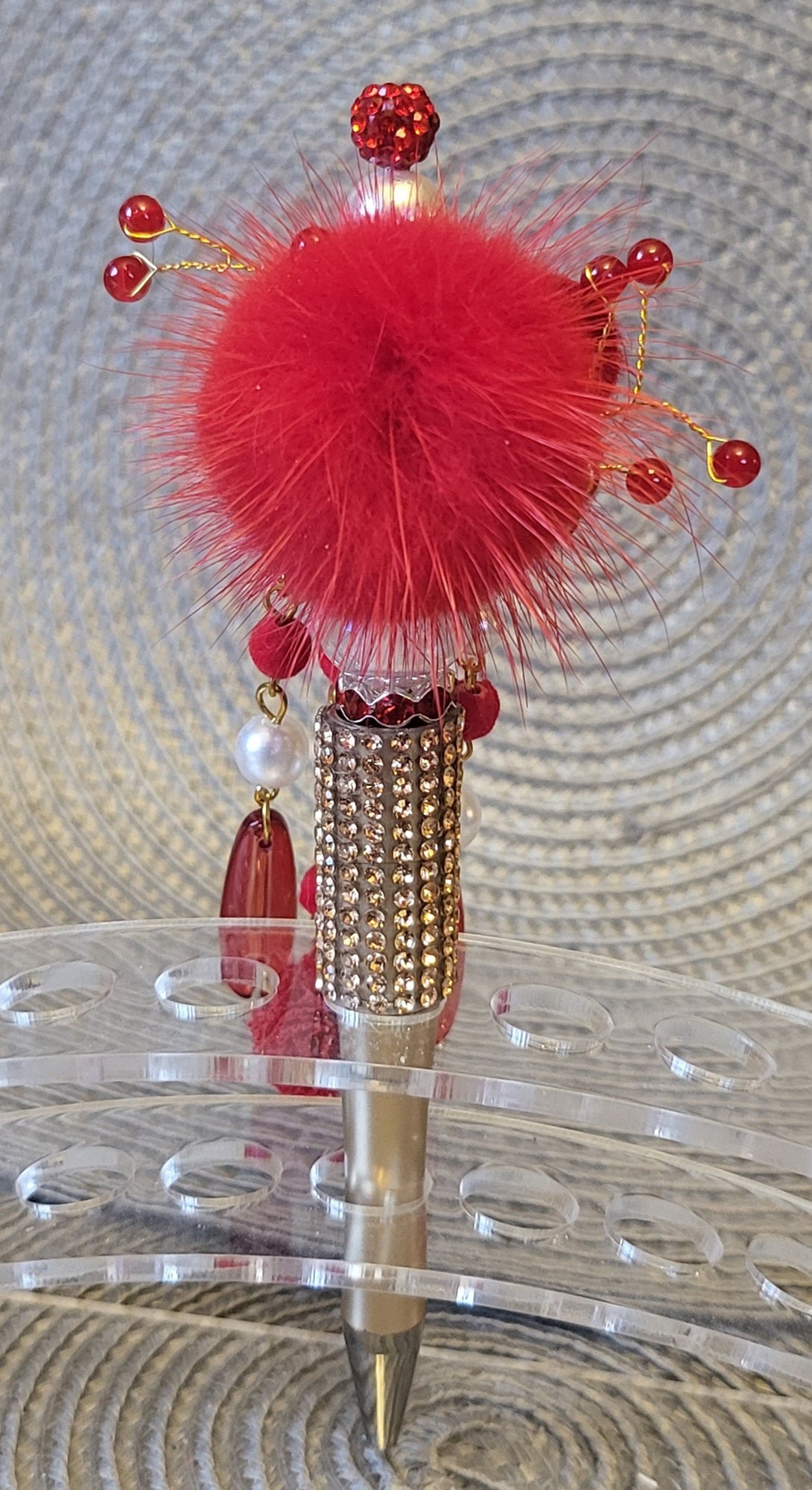 Red Lotus Flower Pen