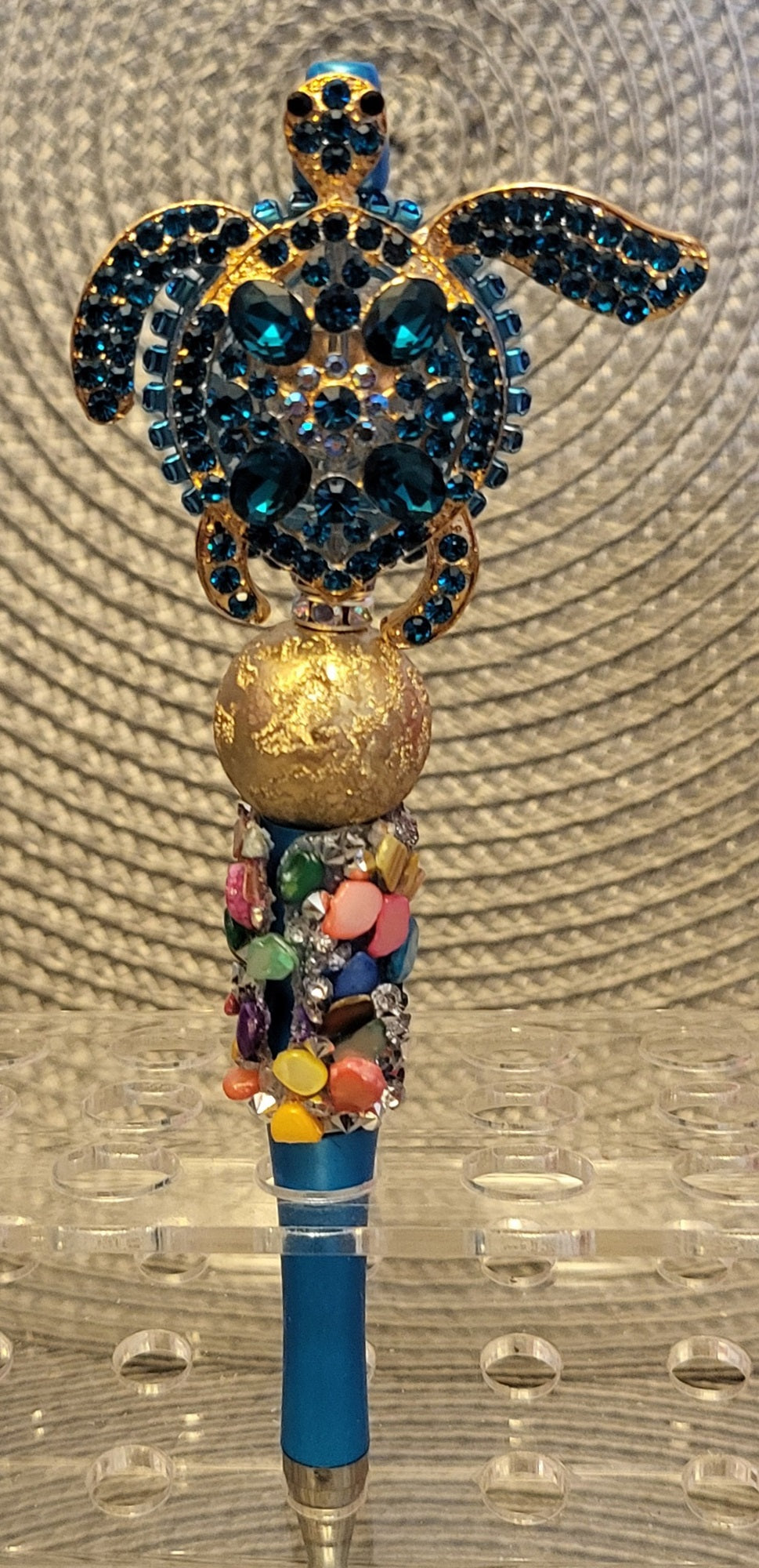 Rhinestone Sea Turtle Pen