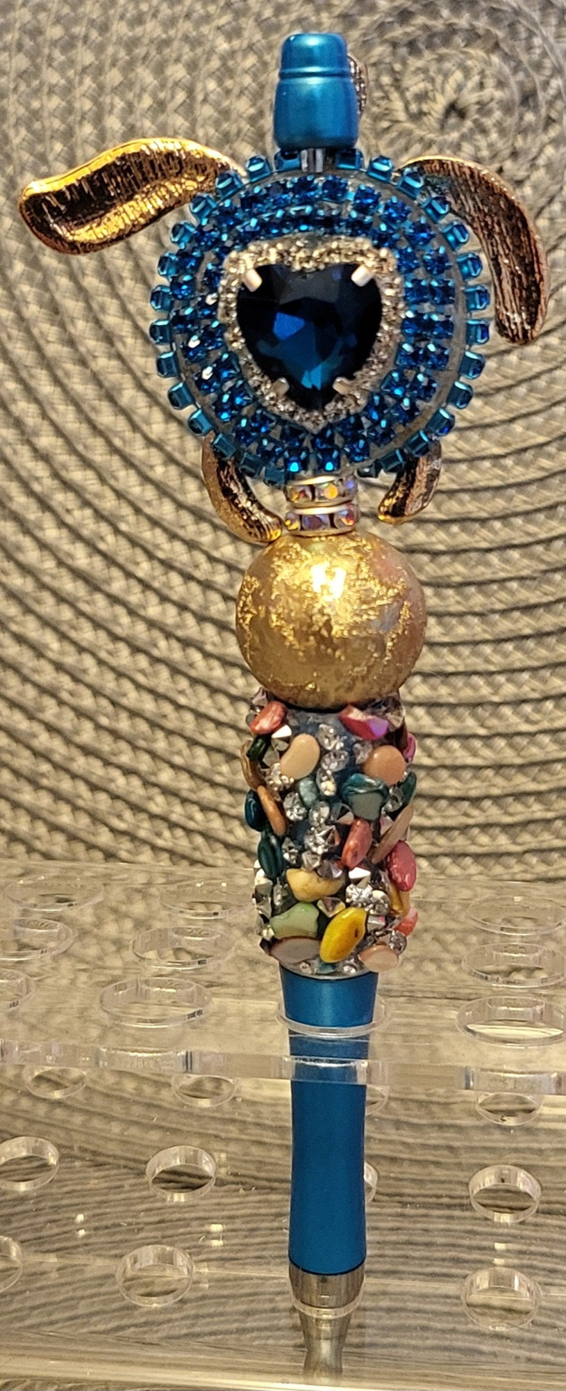 Rhinestone Sea Turtle Pen