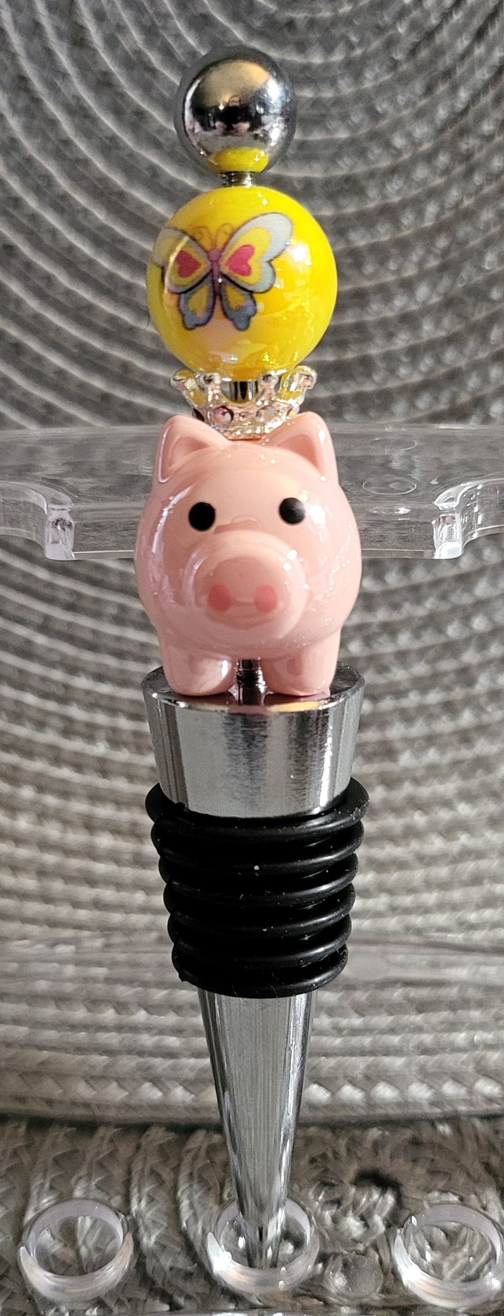 Pink Piggy Wine Stopper