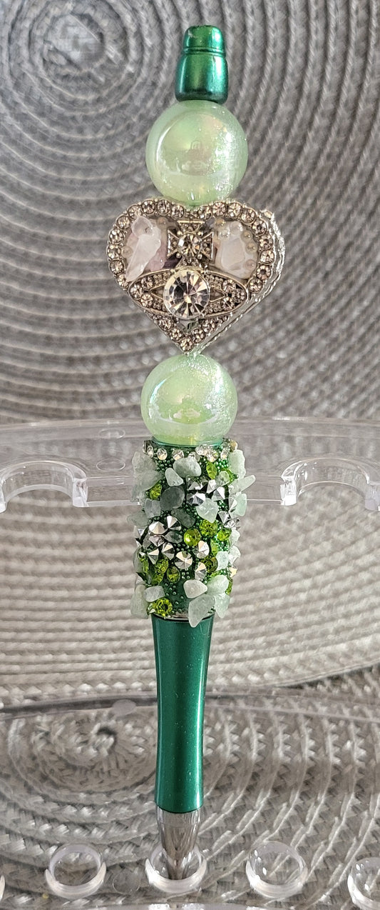 Rhinestone Heart Pen