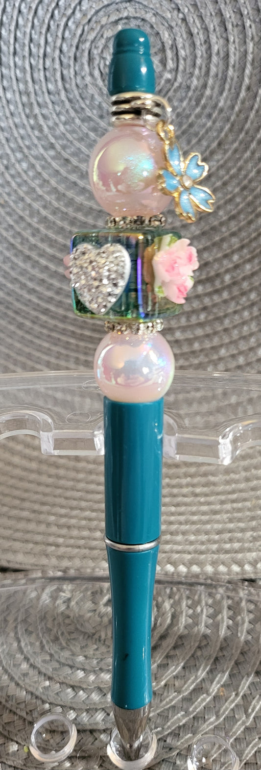 Stylo pendentif fleur