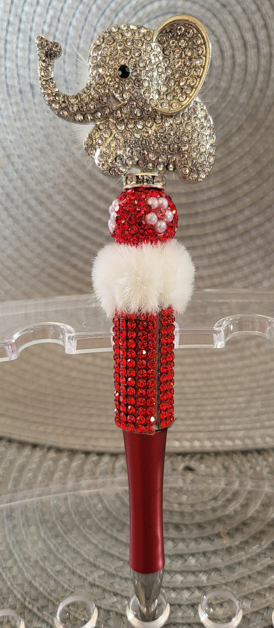 Adorable Rhinestone Elephant Pen