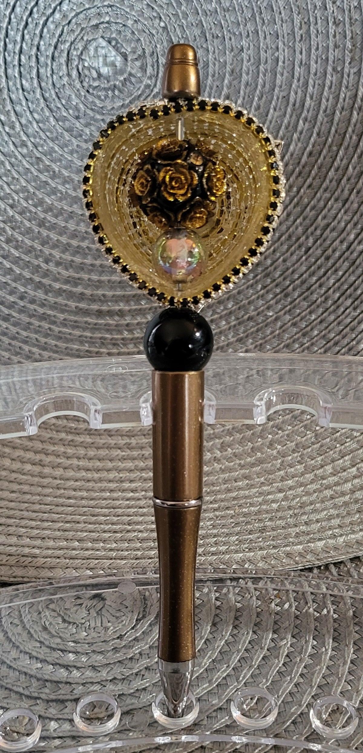 Rhinestone Basket Pen