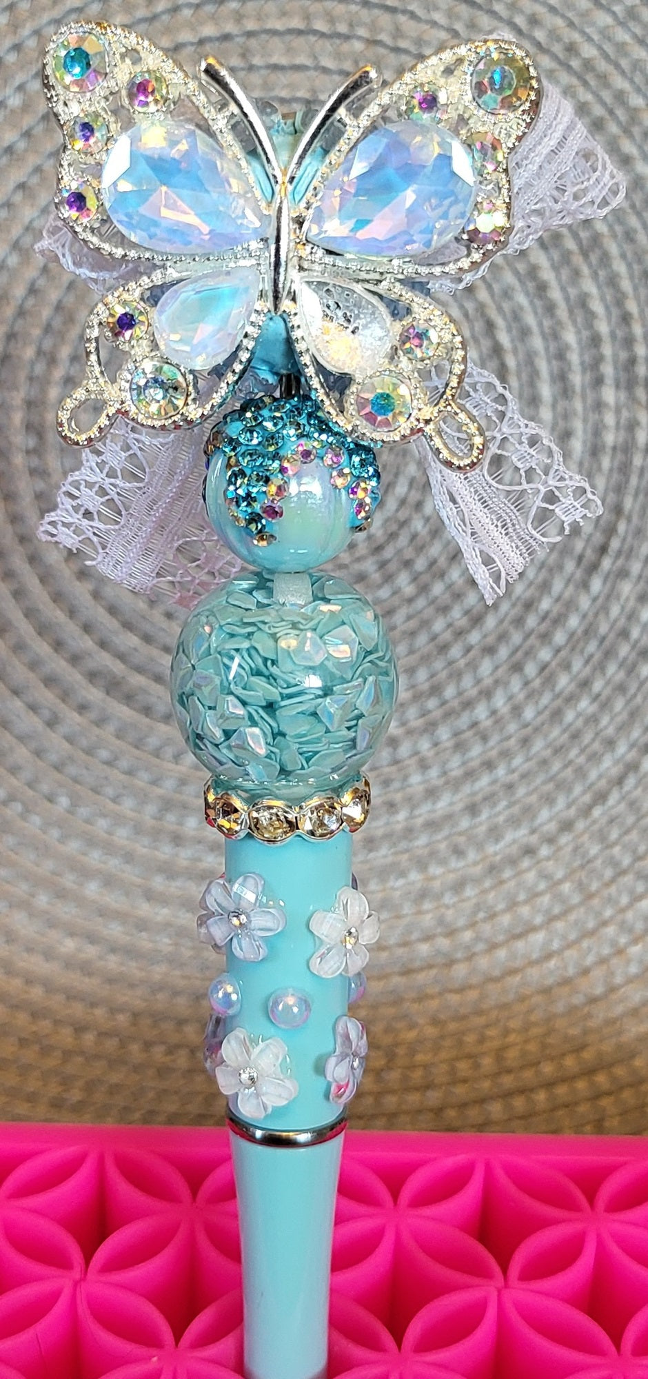 Light Blue Crystal Butterfly