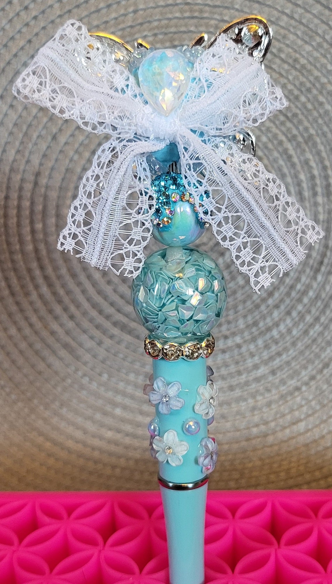 Light Blue Crystal Butterfly