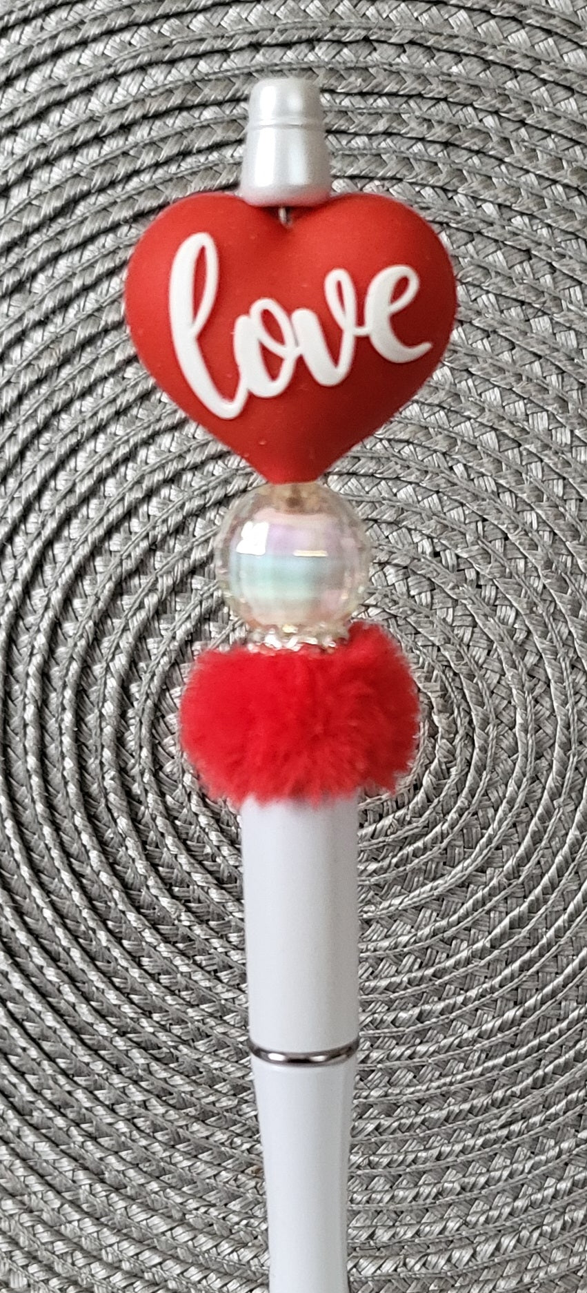 3D Silicone Heart Pen