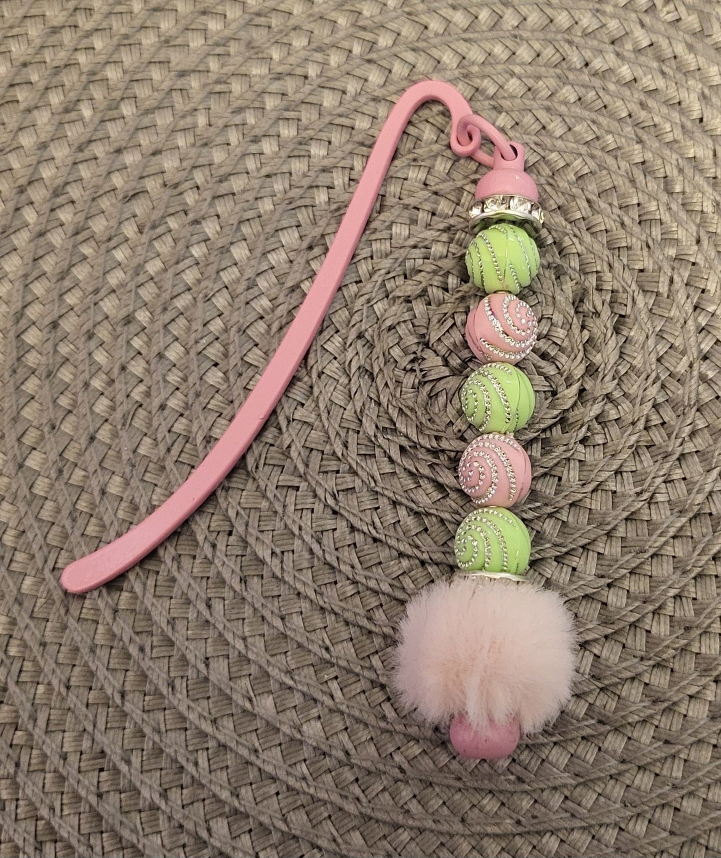 Pink Pompom Bookmark