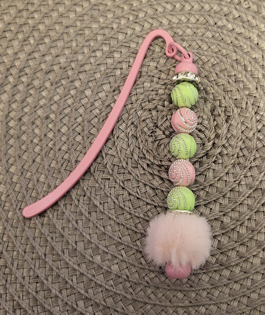 Pink Pompom Bookmark