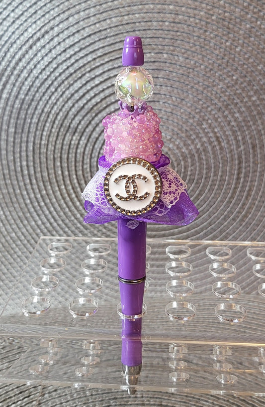 Chanel CC Purple Bubbles Cake Pen