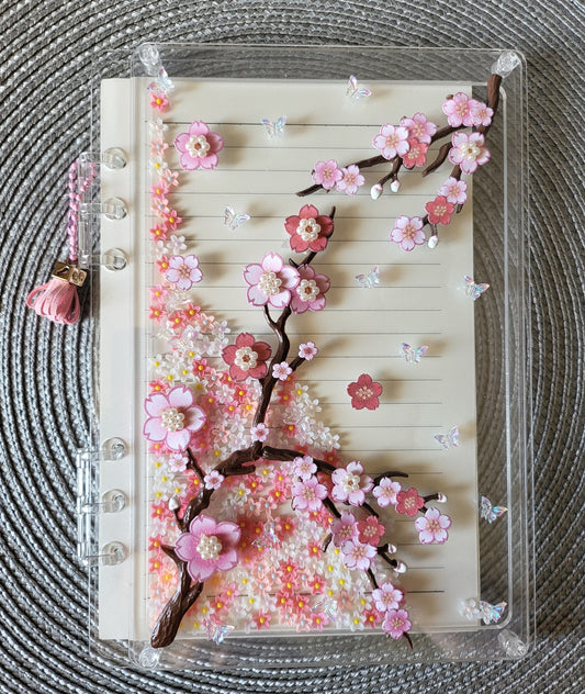 Cherry Blossom Acrylic Shaker Book (Large)