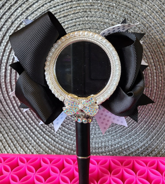 White Pearl Mirror with a Gorgeous Large Bow