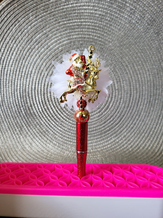 Santa on A Merry-go-Round Pen
