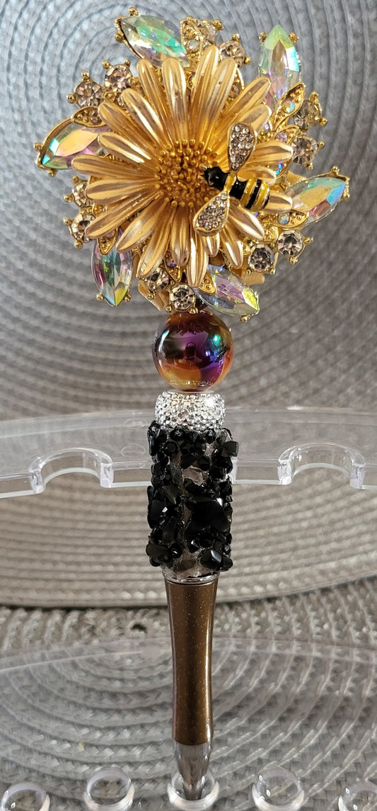 Fancy Chanel Bumble Bee on A Flower Pen