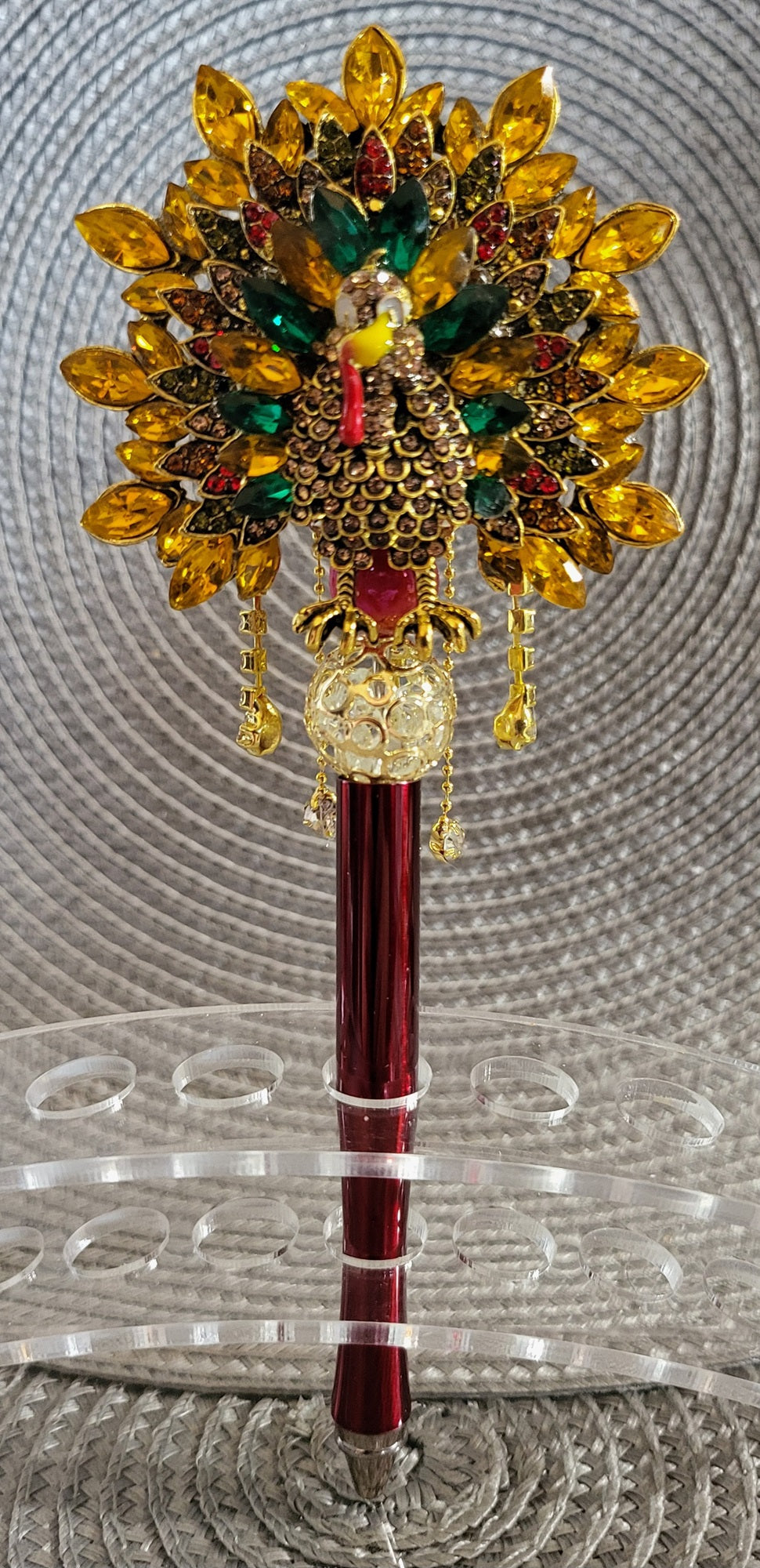 Large Amber Turkey Pen - For Decoration