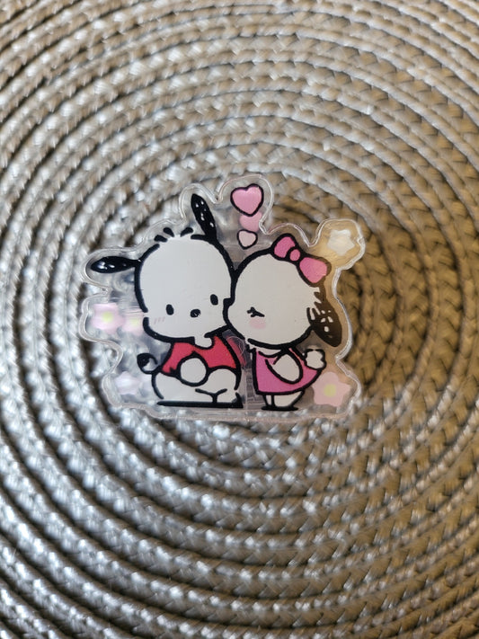 Valentine - Pochacco & Pochamii Paper Clip