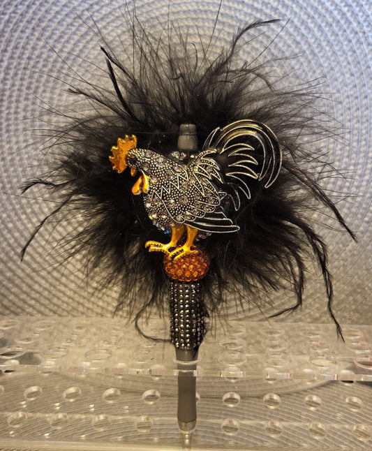 Black Rhinestone Chicken Pen