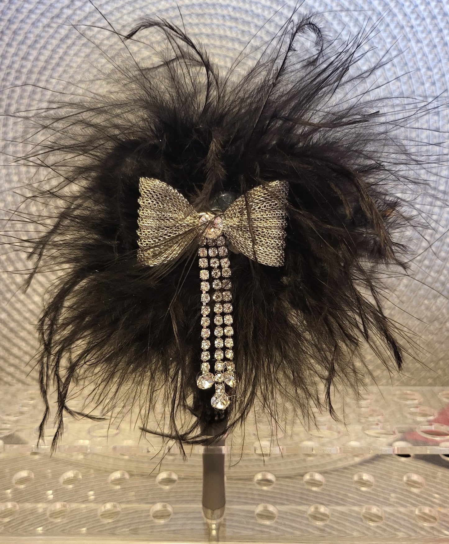 Black Rhinestone Chicken Pen